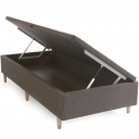 Box Solteiro com Sommier Kappesberg BAU010 88x188cm Jacquard Cinza