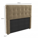 Cabeceira Com Botões Kappesberg Cama Box 140cm Bege