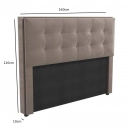 Cabeceira Com Botões Kappesberg Cama Box 160cm Cinza