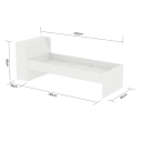 Cama de solteiro com Bau CB01 Fellicci - Branco