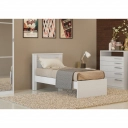 Cama de Solteiro Kappesberg S821 para Colchões de 188x88 Branco