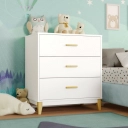 Cômoda 3 gavetas Legno LE6008 Movelbento Branco