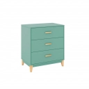 Cômoda 3 gavetas Legno LE6008 Movelbento Oliva