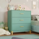 Cômoda 3 gavetas Legno LE6008 Movelbento Oliva