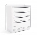 Cômoda M260 Kappesberg 4 Gavetas Branca