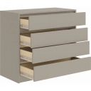 Cômoda Silver Castro 5064A 4 Gavetas Niquel