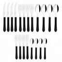 Conjunto de Talheres Leme Tramontina 20 Peças Inox Preto