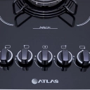 Cooktop 5 Bocas Chama Tripla Agile Up Glass Atlas Preto