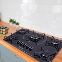 Cooktop 5 Bocas Chama Tripla Agile Up Glass Atlas Preto