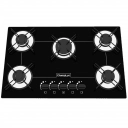 Cooktop 5 bocas com mesa de vidro Chamalux Preto