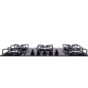 Cooktop 5 Bocas Mega Chama Agile Up Glass Atlas Preto