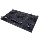 Cooktop 5 Bocas Mega Chama Agile Up Glass Atlas Preto