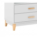 Cristaleira 2 portas 2 gavetas Legno LE6013 Movelbento Branco