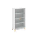 Cristaleira 2 portas 3 prateleiras Legno LE6014 Movelbento Branco