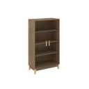 Cristaleira 2 portas 3 prateleiras Legno LE6014 Movelbento Freijó
