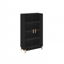 Cristaleira 2 portas 3 prateleiras Legno LE6014 Movelbento Preto