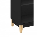 Cristaleira 2 portas 3 prateleiras Legno LE6014 Movelbento Preto