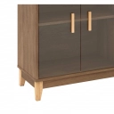 Cristaleira 4 portas Legno LE6020 Movelbento Freijó