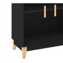Cristaleira 4 portas Legno LE6020 Movelbento Preto