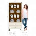 Cristaleira Henn Liz Nature/ Off white