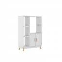 Estante 2 Portas 5 Prateleiras Legno LE6010 Movelbento Branco