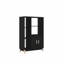 Estante 2 Portas 5 Prateleiras Legno LE6010 Movelbento Preto