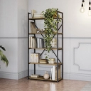 Estante Industrial Kappesberg LI006 5 Prateleiras Freijó e Preto Fosco