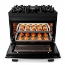 Fogão 5 Bocas Preto com Mesa de Vidro Atlas Agile Bivolt