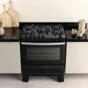 Fogão 5 Bocas Preto com Mesa de Vidro Atlas Agile Bivolt