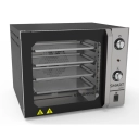 Forno convector smart Basic FCSB4E 4 esteiras 55L Venâncio preto e painel inox