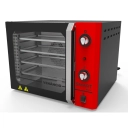 Forno convector smart Basic FCSB4E 4 esteiras 55L Venâncio preto e painel vermelho