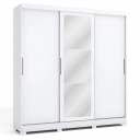 Guarda Roupa Kappesberg CB1PM550 3 Portas de Correr Com Espelho Branco