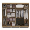 Guarda Roupa Kappesberg CB1PM556 6 Portas Com Espelho Nogueira e Preto