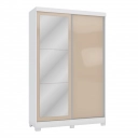 Guarda Roupa Kappesberg com Espelhos CB01N571 Portas de Correr e 2 Gavetas Flex Branco e Macadâmia