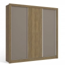 Guarda Roupa Kappesberg M570 3 Portas e 2 Gavetas Nogueira e Fendi