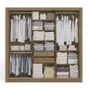 Guarda Roupa Kappesberg M570 3 Portas e 2 Gavetas Nogueira e Fendi