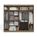 Guarda Roupa Kappesberg M562 6 Portas e 3 Gavetas Nogueira e Preto Fosco