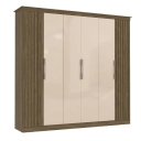 Guarda Roupa Kappesberg N572 6 Portas e 3 Gavetas Nogueira e Macadâmia