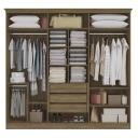 Guarda Roupa Kappesberg N572 6 Portas e 3 Gavetas Nogueira e Macadâmia