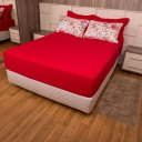 Jogo de Lençol Summer Prediletto 3 Peças Queen Vermelho