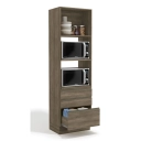 Paneleiro Maxxi G750 c/ 1 porta e 3 gavetas - Kappesberg - Nogal Paneleiro Maxxi G750 c/ 1 porta e 3 gavetas - Kappesberg - Nogal