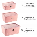 Kit Multiuso 3 peças UZ1910 Rosa