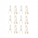 Kit Prendedor de Roupa com 12 unidades de Plástico UZ7017 Cappuccino
