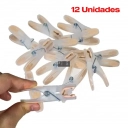 Kit Prendedor de Roupa com 12 unidades de Plástico UZ7017 Cappuccino