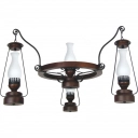 Lustre Lampião 4 Lâmpadas Rústico 884e Luminárias Muller 