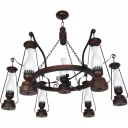 Lustre Lampião para 7 Lâmpadas Envelhecido 887E - Luminárias Muller