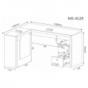 Mesa Angular para Escritório com 2 Gavetas ME4129 - Tecnomobili - Carvalho