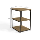 Mesa de Apoio Industrial Kappesberg LI004 Freijó e Preto Fosco