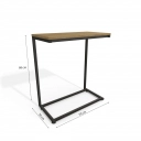 Mesa de Apoio Industrial Kappesberg LI025 Freijó e Preto Fosco