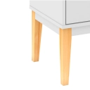 Mesa de Cabeceira 2 gavetas Legno LE6007 Movelbento Branco 